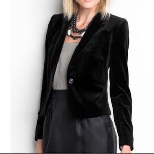 Banana Republic slim velvet blazer-black